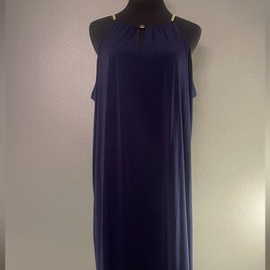 Michael Kors gold Chain Halter Dress